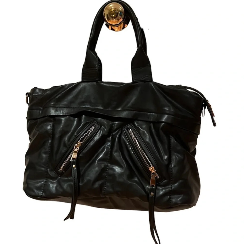 Sandra Angellozzi Black soft leather puffer bag